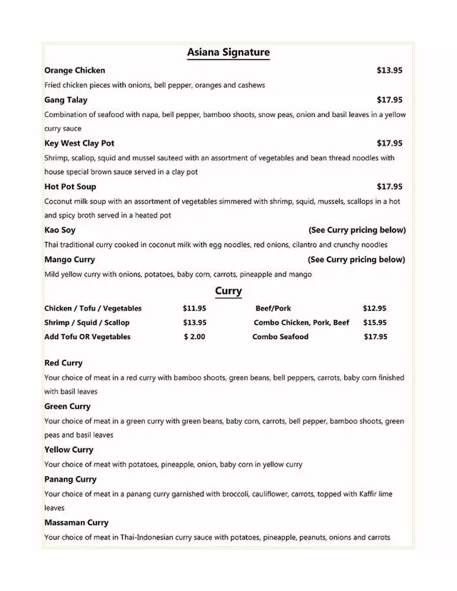 Asiana Thai & Sushi