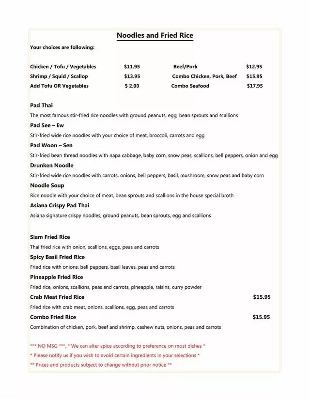 Asiana Thai & Sushi