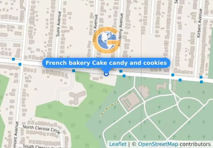 French bakery Cake candy and cookies